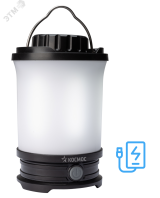 Фонарь кемпинговый аккумуляторный 10Вт LED/съемн Li-ion18650 2х2200mAh/Power-bank/USB-шнур, КОСМОС KOS604Lit Космос
