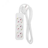 Удлинитель STANDARD 3 гнезда, 1,5 м, 3х1,0 мм2, с/з, белый 13-4009 REXANT