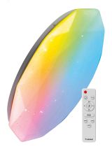 Светильник светодиодный ДБО-75 настенно-потолочный управляемый DIAMOND-RGB 230В 3000-6500K 6000Лм 502x83мм с RGB подсветкой KSDiamRGB75W Космос