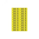 Наклейка знак электробезопасности  ''380 В '' 15х50 мм (20шт на листе), REXANT 56-0008-1 REXANT