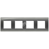 LivingLight Рамка прямоугольная 4 поста Лондонский туман LNA4802M4KF BTicino