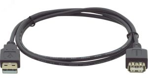 Кабель USB-A 2.0 M на USB-A F, 0.9 м., черный 1000511244 Kramer
