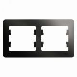 GLOSSA Рамка 2 поста горизонтальная антрацит GSL000702 Systeme Electric