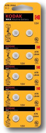 Батарейка AG13 (357) LR1154, LR44 [KAG13-10] MAX Button Cell (100/1000/70000) Б0044718 KODAK