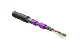Кабель для шины PROFIBus-DP. 1x2x22 AWG. однопроволочные жилы (solid). SF/UTP. бронированный. PVC/PE. (500 м) черный 444093 Hyperline