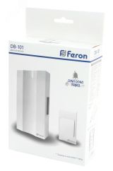 Звонок с кнопкой электромеханический проводной, 230V белый, 41504 FERON