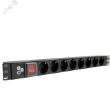 Блок розеток 19' PDU 8 розеток. 10 A. гнездо под  шнур PD 19.08SCH-IS-1.10 SYSMATRIX