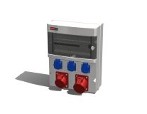 Устройство распределительное настенное пластик IP44 63A корпус 295х400х148 серый 00-00009474 AlpenBox