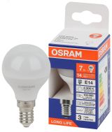 Лампа светодиодная LED 7Вт Е14 4000К 600Лм шар 220В (замена 60Вт) OSRAM 4099854186455 LEDVANCE