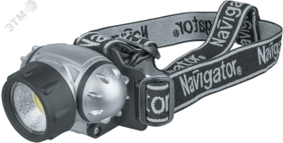 Фонарь светодиодный NPT-H14-3AAA 1Вт COB LED 110лм 20м налобный пластик 20558 Navigator Group