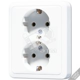 Розетка штепсельная SCHUKO 16A 250V сдвоенная слоновая кость 5022U JUNG