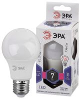 Лампа светодиодная LED A60-7W-860-E27 (диод, груша, 7Вт, хол, E27) (10/100/1500) Б0044087 ЭРА