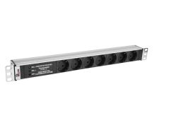 Блок розеток Rem-10 без шнура фильтр защиты индикатор 7 Sсhuko вход IEC 60320 C14 10A 19' R-10-7S-FI-440-Z REM