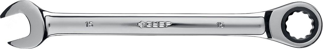 Ключ гаечный комбинированный трещоточный 15 мм 27074-15_z01 ЗУБР