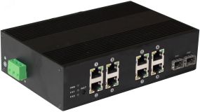 Коммутатор неуправляемый PoE 10 портов, 8хPoE 10/100 Мб/с, 2хSFP, 200 Вт 00011058 OSNOVO