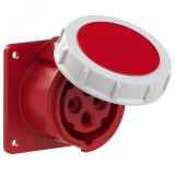 Розетка встраиваемая 16А/400V/3P+E/IP67, фланец   75x75 00-00002381 PCE