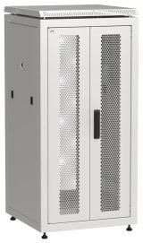 Шкаф напольный сетевой 19' LINEA N 24U 600х600мм передняя распашная перфорированная дверь задняя перфорированная серый LN35-24U66-2PP ITK