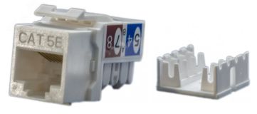 Вставка Keystone Jack RJ-45(8P8C) категория 5e белая 432595 Hyperline