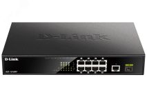 Коммутатор неуправляемый, PoE, 9x10/100/1000Base-T, 1x1000Base-X SFP, 125 Вт 117345 D-Link