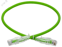 Патч-корд категории 6A UTP 0.5м st. с ленточным замком зеленый PC02-C6AUL-D05M-SC-RL ITK