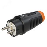Вилка каб 16A/250V/2P+E/IP54 корпус черный, маркер оранжевый 00-00026998 PCE
