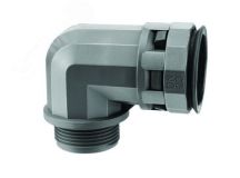Муфта 90 градусов труба-коробка DN 17мм M20х1.5 полиамид черная PAN17M20N DKC