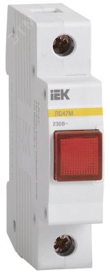 Лампа сигнальная DIN 1P красная матрица ЛС-47М MLS20-230-K04 IEK