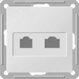 W59 Розетка телефон/компьютер в рамку категория 5 белая RSI-251TK5E-1-86 Systeme Electric