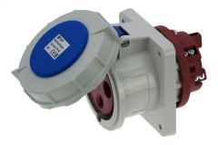 Розетка встраиваемая 63A/230V/1P+N+E/IP67, фланец 100x107 00-00032492 INPIN