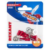 Наконечник кольцевой изолир  6.5 мм 0.5-1.5кв мм красный, 10 шт, REXANT 06-0415-A REXANT