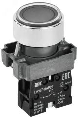 Кнопка LA167-BAF21 d=22мм 1з черная BBT20-BAF21-1-22-67-K02 IEK