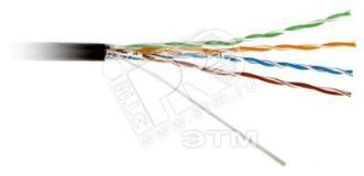 Витая пара UTP U/UTP категория 5e 4 пары24 AWG оножильный внешняя прокладка (500м) 49118 Hyperline