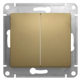 GLOSSA Переключатель двухклавишный в рамку титан схема 6 GSL000465 Systeme Electric