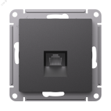 ATLASDESIGN РОЗЕТКА компьютерная RJ45, кат. 6A, механизм, БАЗАЛЬТ ATN001486 Systeme Electric