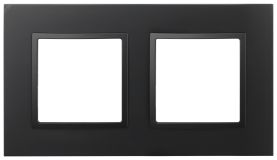 Рамка для розеток и выключателей Elegance 14-5012-05 Classic, на 2 поста, антрацит Б0060580 ЭРА