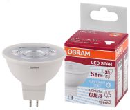 Лампа светодиодная LED 5Вт GU5.3 4000К 350лм 12V CL MR16 (замена 35Вт) OSRAM LS 4058075481312 LEDVANCE