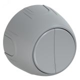 Переключатель двойной  Rotondo, цвет серый 7700959 OneKeyElectro