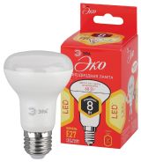 Лампа светодиодная ECO LED R63-8W-827-E27 (диод, рефлектор, 8Вт, тепл, E27 (10/100/1500) Б0019082 ЭРА