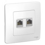 BLANCA скрытой установки розетка двойная компьютерная RJ45, белый BLNIS045451 Systeme Electric