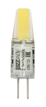 Лампа светодиодная LED 2.5вт G4 12B 200Lm холодный COB 2855770 JazzWay