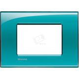LivingLight Рамка прямоугольная 3 поста Зеленый LNA4803VD BTicino