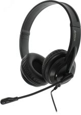 Гарнитура накладная HU-10, кабель 2м, USB,  черный 1611400 A4Tech