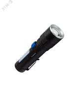 Фонарь ручной аккум/10ВтLED+2ВтCOB/zoom/Li-ion 18650 1800mAh/алюминий/USB type C KOC133Lit Космос